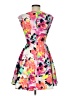 Aqua Print Pink Cocktail Dress Size M - photo 2