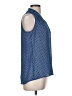 Rose + Olive 100% Polyester Polka Dots Blue Sleeveless Blouse Size M - photo 4