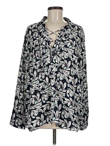 Ann Taylor Factory Long Sleeve Blouse (view 1)