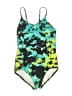 Assorted Brands Tie-dye Green One Piece Swimsuit Size XS (estimated, kids) - photo 1