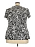 Dana Buchman Animal Print Black Silver Short Sleeve Top Size 3X - photo 2