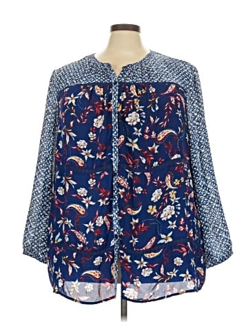 Woman Within 3/4 Sleeve Blouse (view 1)