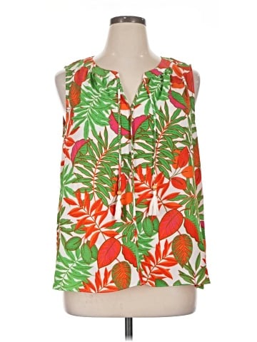 Rose + Olive Sleeveless Blouse (view 1)