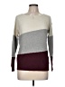Evolution by Cyrus Color Block Burgundy Pullover Sweater Size M - photo 1