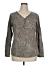 Ruff Hewn 100% Cotton Gray Long Sleeve Blouse Size XL - photo 1