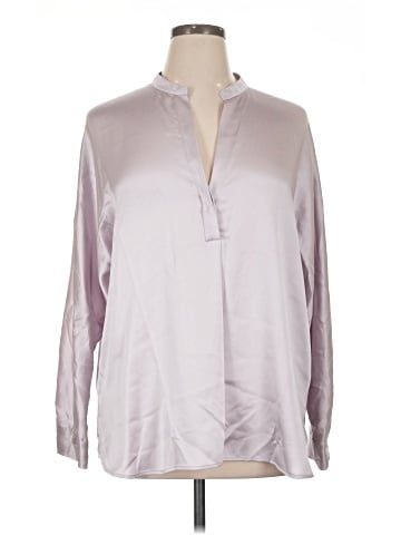 Vince. Long Sleeve Silk Top (view 1)