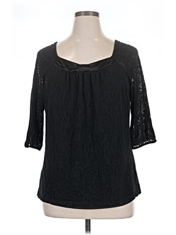 Just My Size 3/4 Sleeve Blouse (view 1)