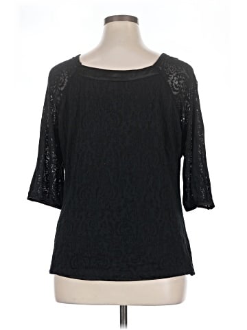 Just My Size 3/4 Sleeve Blouse (view 2)