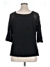 Just My Size 100% Polyester Black 3/4 Sleeve Blouse Size 1X Plus - photo 2