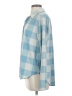 Dylan Checkered-gingham Blue Long Sleeve Button-Down Shirt Size XS - photo 5