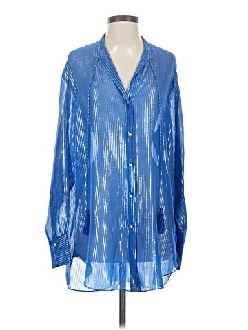 Robert Graham Long Sleeve Silk Top (view 1)