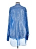 Robert Graham Blue Long Sleeve Silk Top Size 0 - photo 2