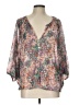 Weston 100% Nylon Gray 3/4 Sleeve Blouse Size L - photo 1