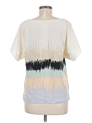Tibi Short Sleeve Silk Top (view 2)