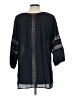 CATHERINE Catherine Malandrino 100% Polyester Black 3/4 Sleeve Blouse Size L - photo 2