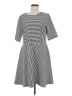 Apt. 9 Stripes Black Casual Dress Size L - photo 1