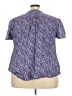 Woman Within Floral Blue Short Sleeve Blouse Size 26 (2X) - photo 2