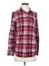 Eden & Olivia 100% Polyester Plaid Burgundy Long Sleeve Blouse Size S - photo 1
