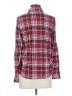 Eden & Olivia 100% Polyester Plaid Burgundy Long Sleeve Blouse Size S - photo 2