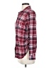 Eden & Olivia 100% Polyester Plaid Burgundy Long Sleeve Blouse Size S - photo 5