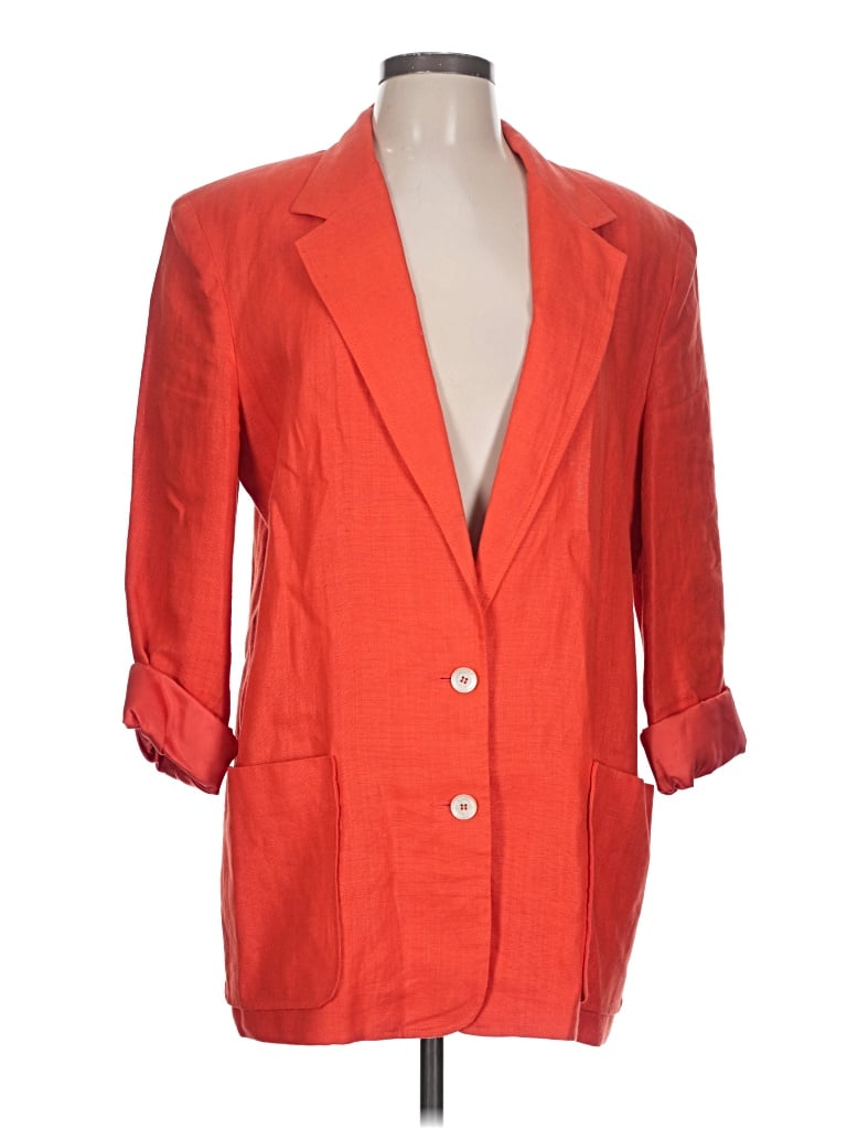 Pre-owned Unbranded Blazer Jacket In Orange