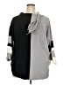 Aaeda Color Block Gray Pullover Sweater Size 3X - photo 2
