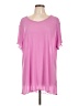 Logo Layers Pink Short Sleeve Blouse Size L - photo 1
