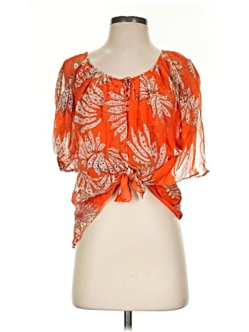 Diane von Furstenberg Short Sleeve Silk Top (view 1)