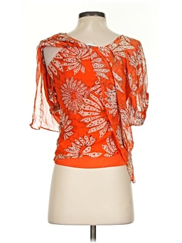 Diane von Furstenberg Short Sleeve Silk Top (view 2)