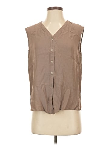 Eileen Fisher Sleeveless Button-Down Shirt (view 1)