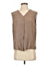 Eileen Fisher Brown Sleeveless Button-Down Shirt Size 1 - photo 1