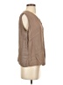 Eileen Fisher Brown Sleeveless Button-Down Shirt Size 1 - photo 4