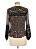 Rebecca Taylor 100% Silk Black Long Sleeve Silk Top Size 10 - photo 2