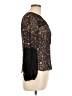 Rebecca Taylor 100% Silk Black Long Sleeve Silk Top Size 10 - photo 4