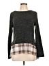 Doe & Rae Gray Long Sleeve Top Size L - photo 1