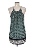 Solitaire 100% Rayon Green Sleeveless Blouse Size M - photo 2