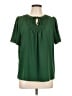 Monday Fun 100% Polyester Green Short Sleeve Blouse Size L - photo 1