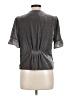 Madewell Metallic Silver Short Sleeve Blouse Size 10 - photo 2