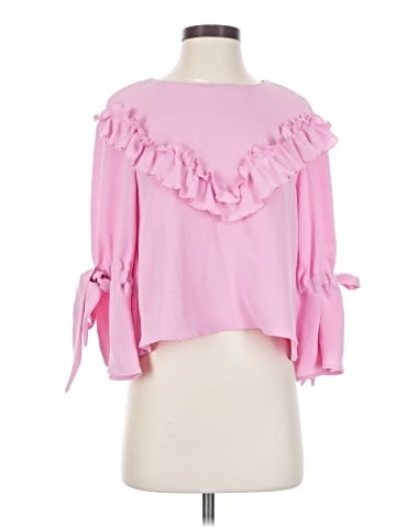 Zara Basic 3/4 Sleeve Blouse (view 1)