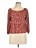 Self Esteem Burgundy Long Sleeve Blouse Size L - photo 1