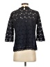 Collection 100% Cotton Black 3/4 Sleeve Blouse Size S - photo 2