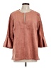 BCBGMAXAZRIA Brown 3/4 Sleeve Blouse Size L - photo 1