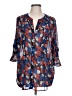 Chaus 100% Polyester Blue 3/4 Sleeve Blouse Size L - photo 1
