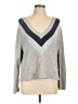 CALVIN KLEIN JEANS Chevron-herringbone Gray Pullover Sweater Size L - photo 1