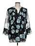 Charter Club 100% Polyester Teal 3/4 Sleeve Blouse Size L - photo 1