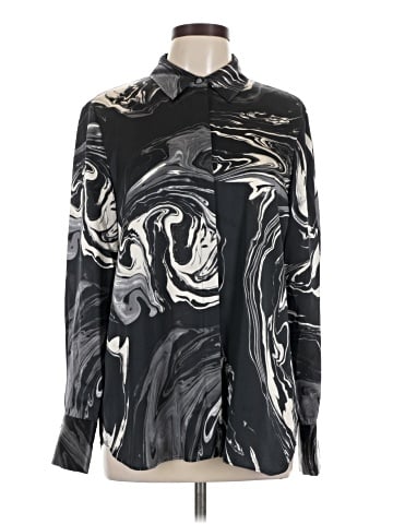 Lafayette 148 New York Long Sleeve Silk Top (view 1)