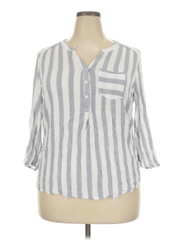 Market and Spruce 3/4 Sleeve Button-Down Shirt (view 1)