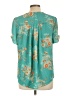 DR2 100% Polyester Teal Short Sleeve Blouse Size L - photo 2