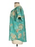 DR2 100% Polyester Teal Short Sleeve Blouse Size L - photo 5