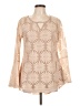 A'reve 100% Polyester Tan Long Sleeve Blouse Size L - photo 1